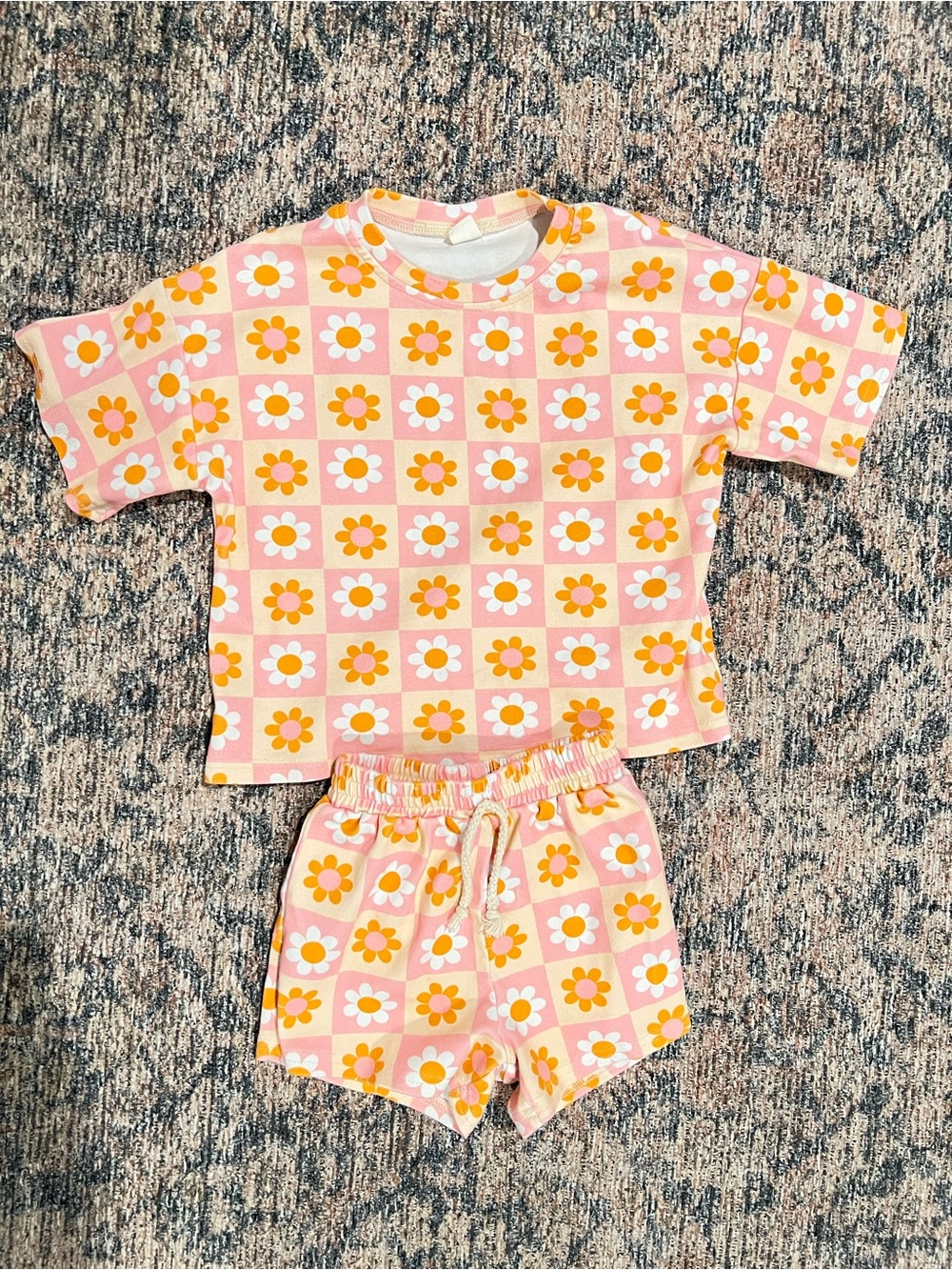 Flower Checkered Set